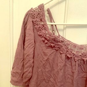 Lavender Off the Shoulder Top
